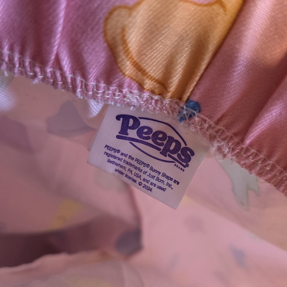 Cozy Peeps Pink and Yellow Pajama Bottoms with Elastic Waistband - Picture 4 of 9